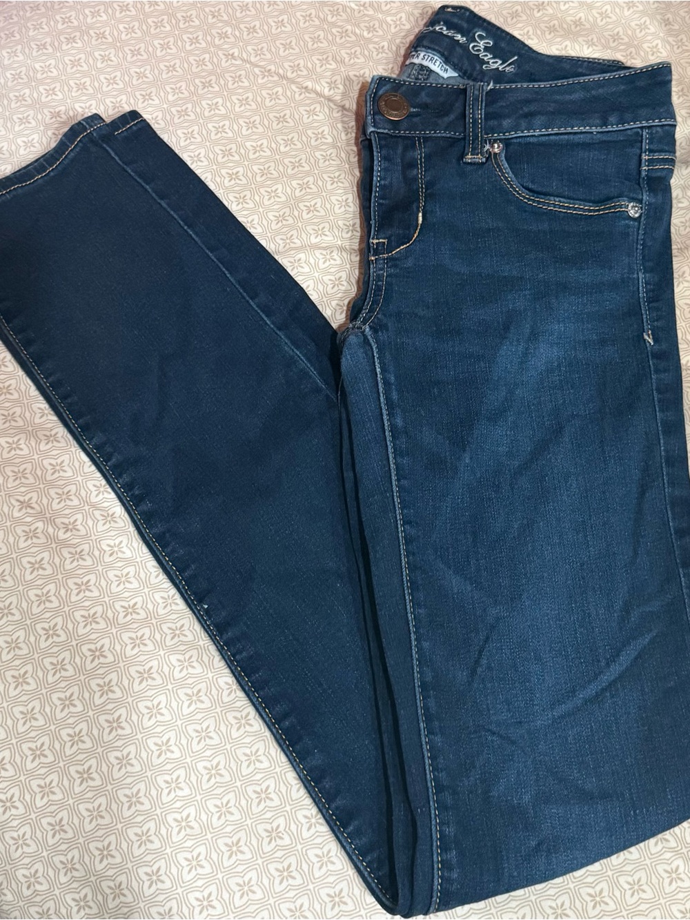 American Eagle Outfitters Women's Skinny Jeans - Dark Blue